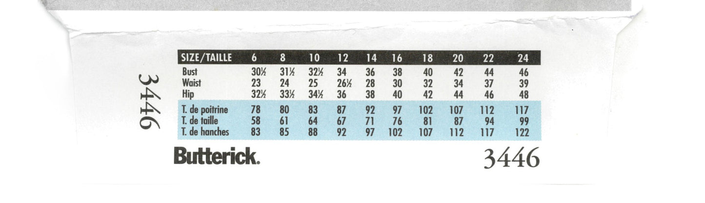 Butterick 3446 Misses Dress Sewing Pattern UNCUT Size 12 14 16