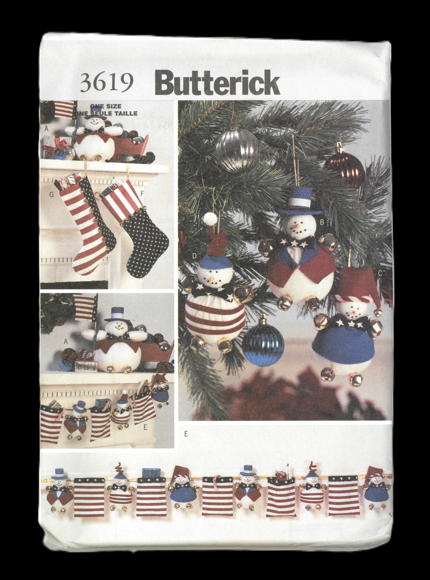 Butterick 3619 Snowman Christmas Accessories Sewing Pattern - UNCUT