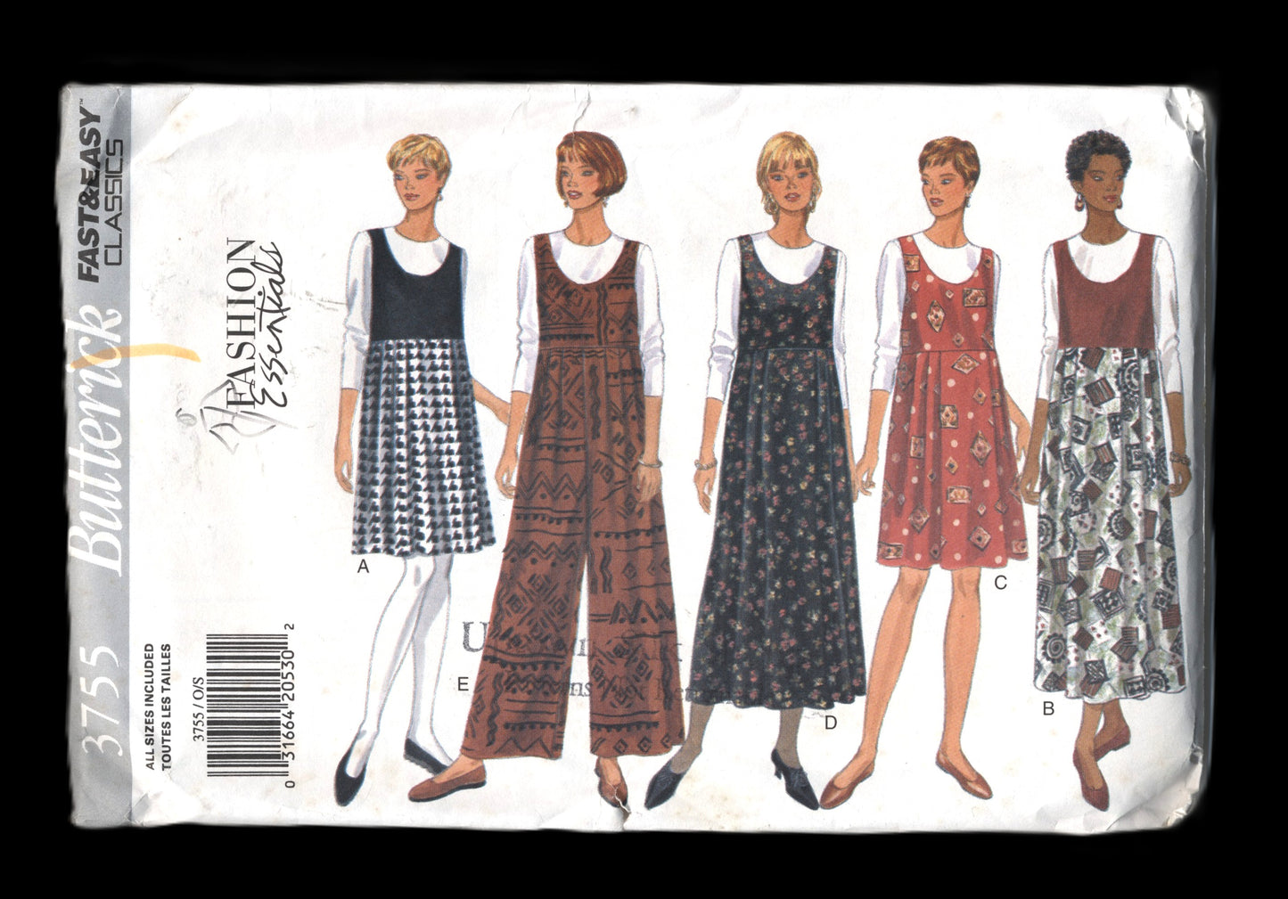 Butterick 3755 Misses Jumper Jumpsuit and Top Sewing Pattern UNCUT Size Xs S M L XL