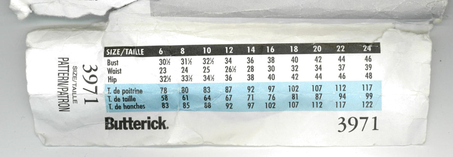 Butterick 3971 Misses / Misses Petite Skirt Sewing Pattern UNCUT Size 6 8 10