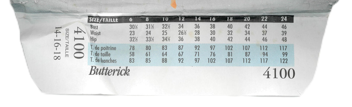 Butterick 4100 Misses Skirt Sewing Pattern - UNCUT - Size 14 16 18