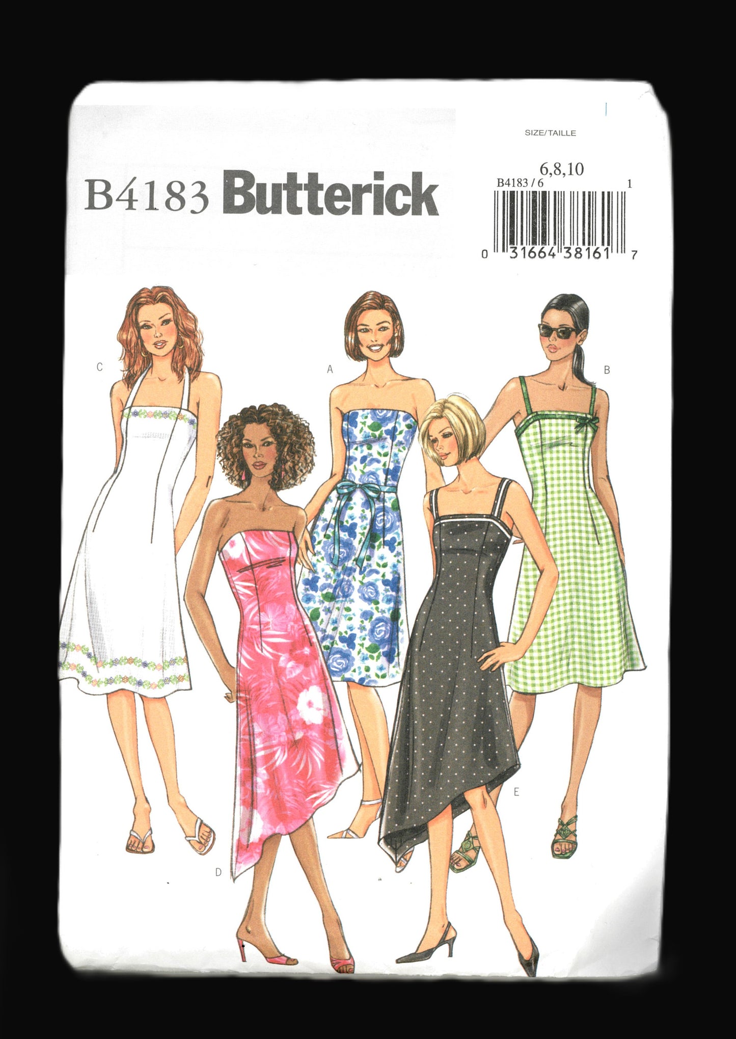 Butterick 4183 Misses / Misses Petite Dress Sewing Pattern UNCUT - Size 6 8 10