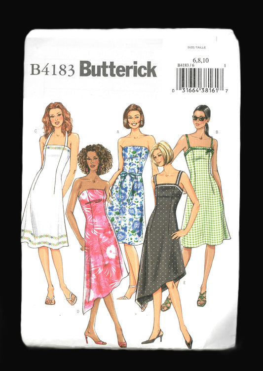Butterick 4183 Misses / Misses Petite Dress Sewing Pattern UNCUT - Size 6 8 10