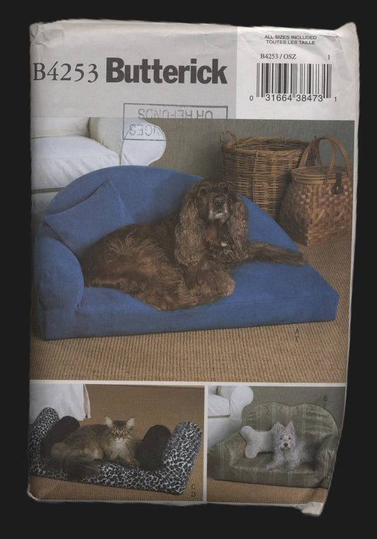 Butterick 4253 Pet Beds and Pillows Sewing Pattern UNCUT