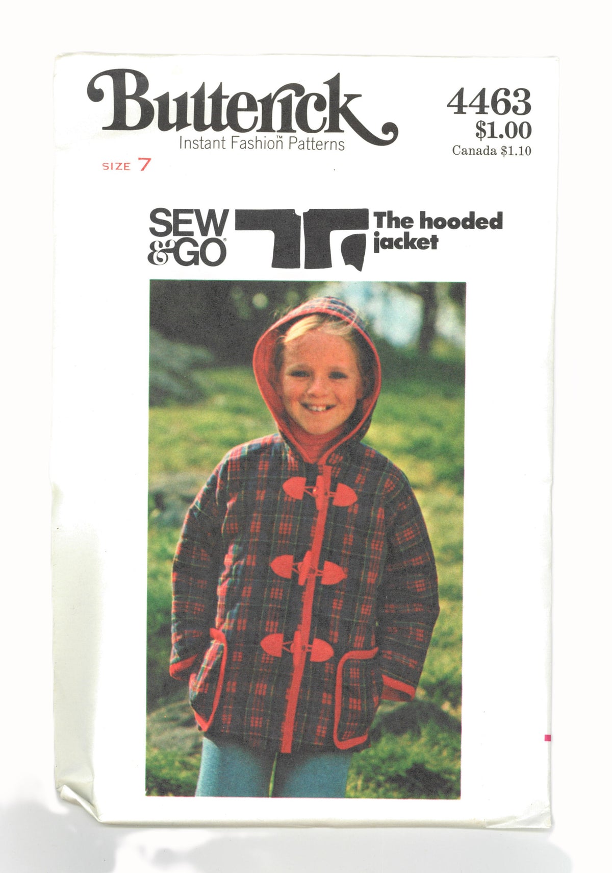 70s Butterick 4463 Girls Jacket Sewing Pattern - UNCUT Size 7 or Size 8 or Size 10 or Size 12 or Size 14