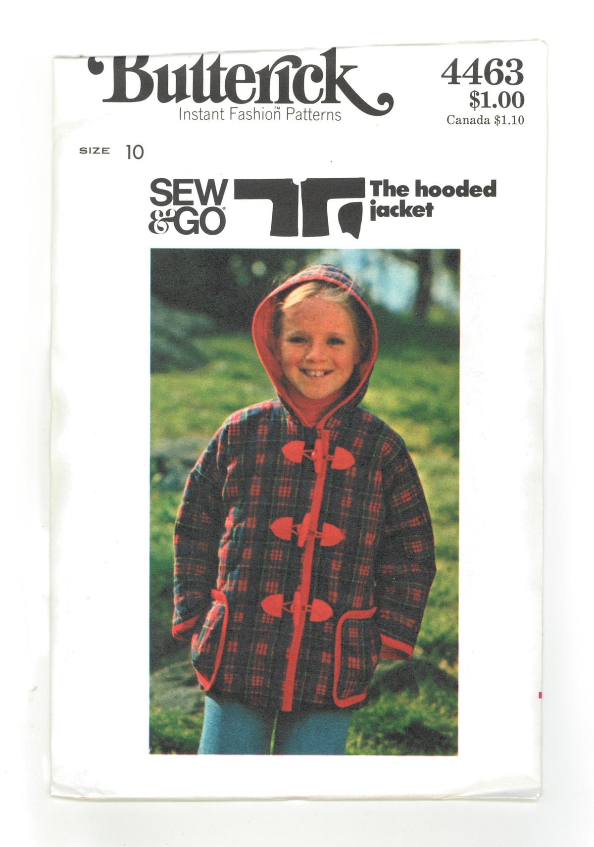 70s Butterick 4463 Girls Jacket Sewing Pattern - UNCUT Size 7 or Size 8 or Size 10 or Size 12 or Size 14