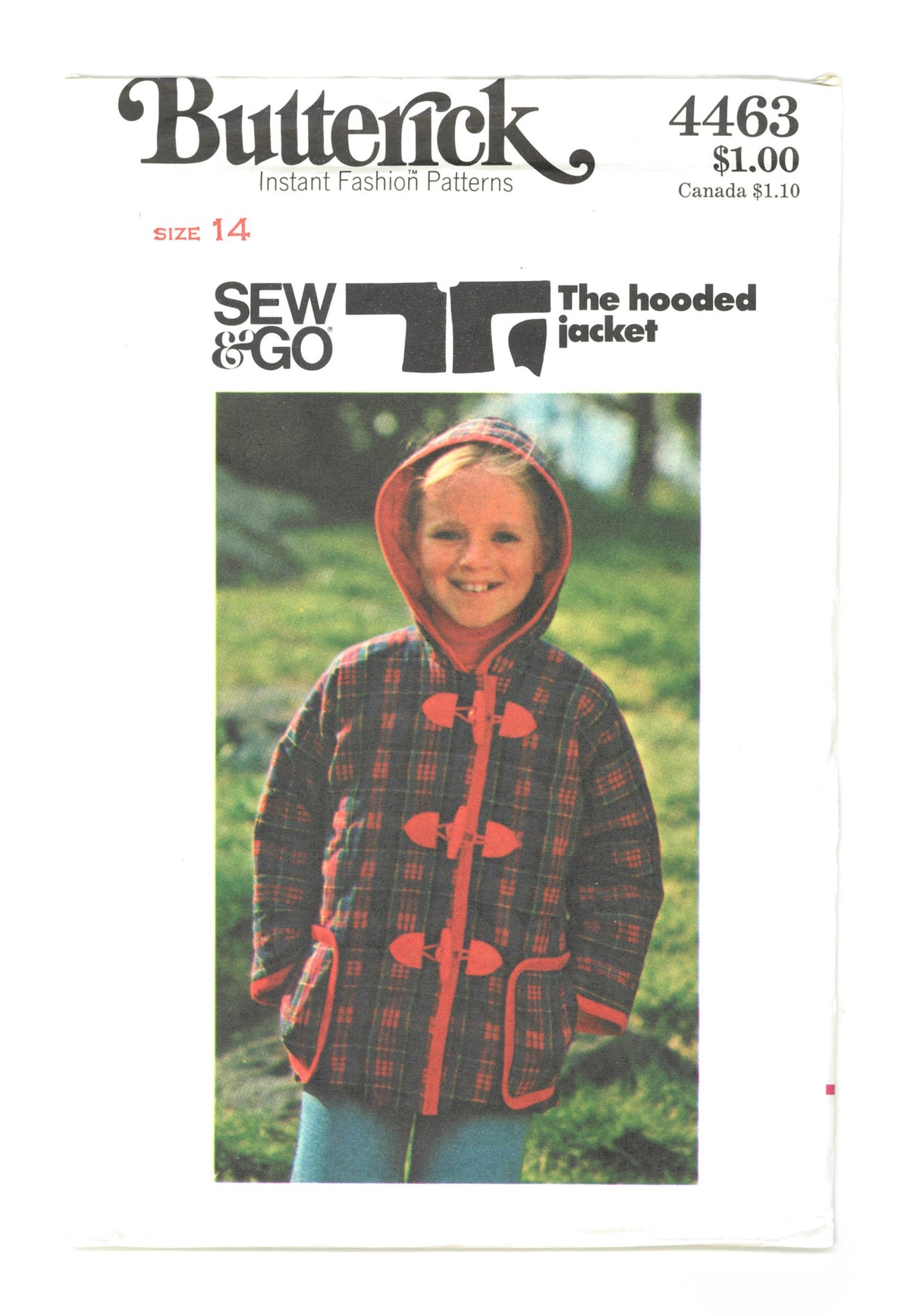 70s Butterick 4463 Girls Jacket Sewing Pattern - UNCUT Size 7 or Size 8 or Size 10 or Size 12 or Size 14