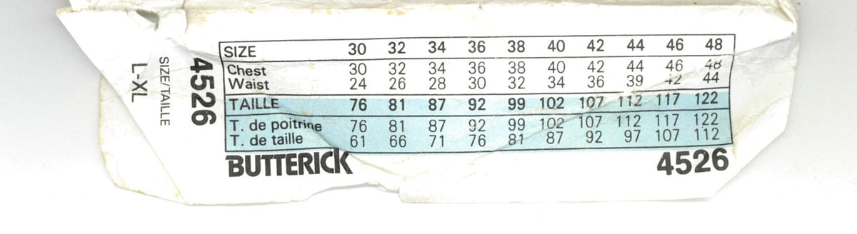 Butterick 4526 Mens Top Shorts and Pants Sewing Pattern UNCUT - Size L - XL
