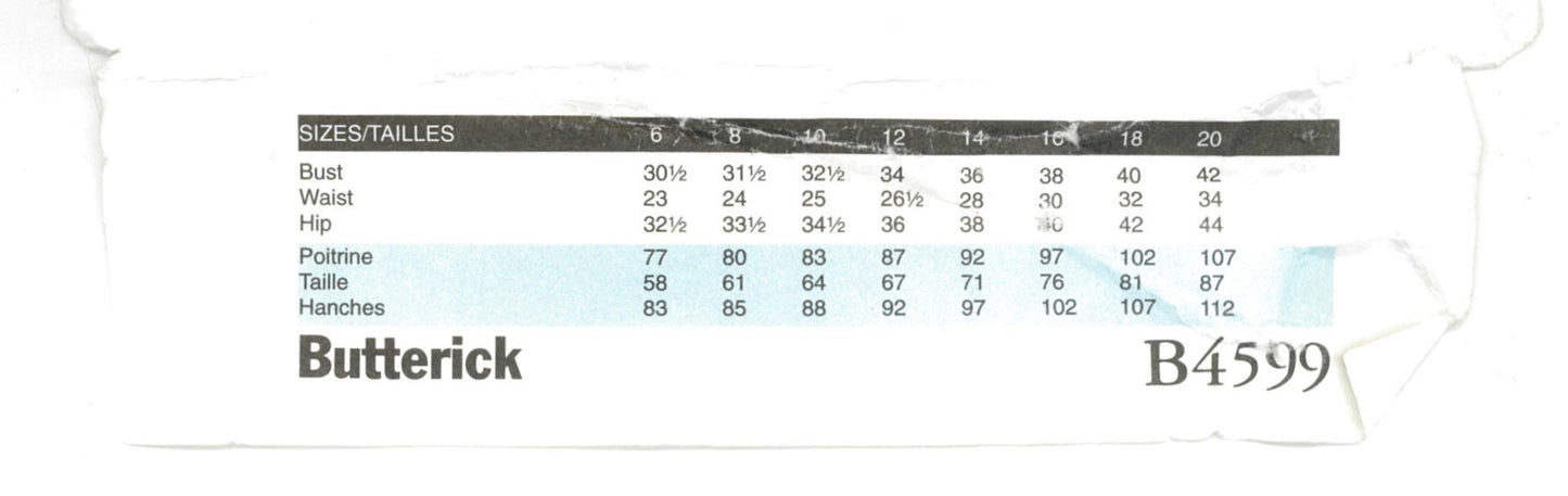 Butterick 4599 Chetta B Misses / Misses Petite Top and Skirt Sewing Pattern UNCUT Size 14 16 18 20