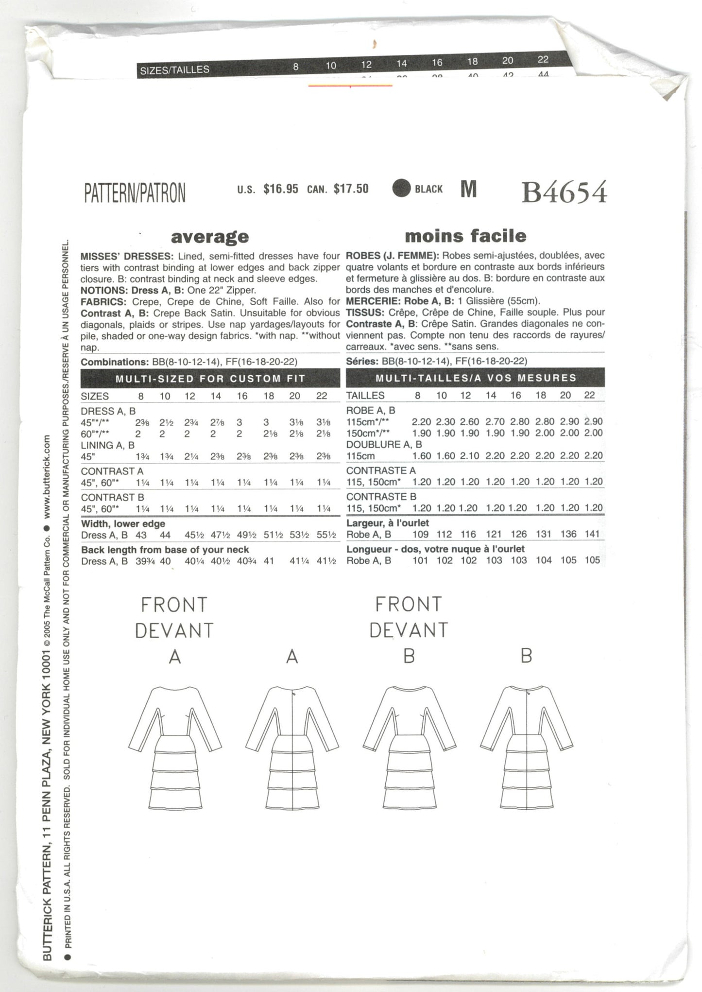 Butterick 4654 Maggy Boutique Misses Dresses Sewing Pattern UNCUT Size 8 10 12 14