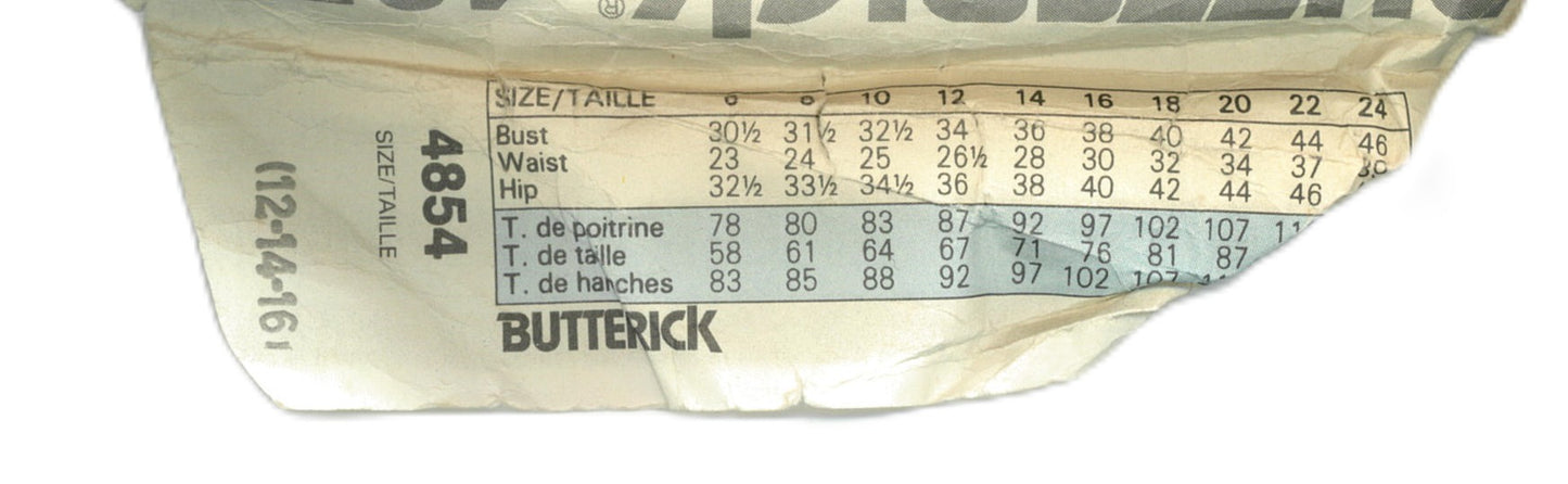 Butterick 4854 Misses / Misses Petite Skirt Tank Top Skirt and Pants Sewing Pattern - UNCUT - Size 12 14 16