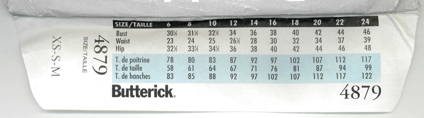 Butterick 4879 Misses Jumper Jumpsuit and Top Sewing Pattern UNCUT Size Xs S M