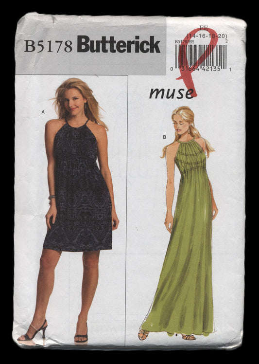 Butterick 5178 MUSE Misses Dresses Sewing Pattern UNCUT Size 14 16 18 20