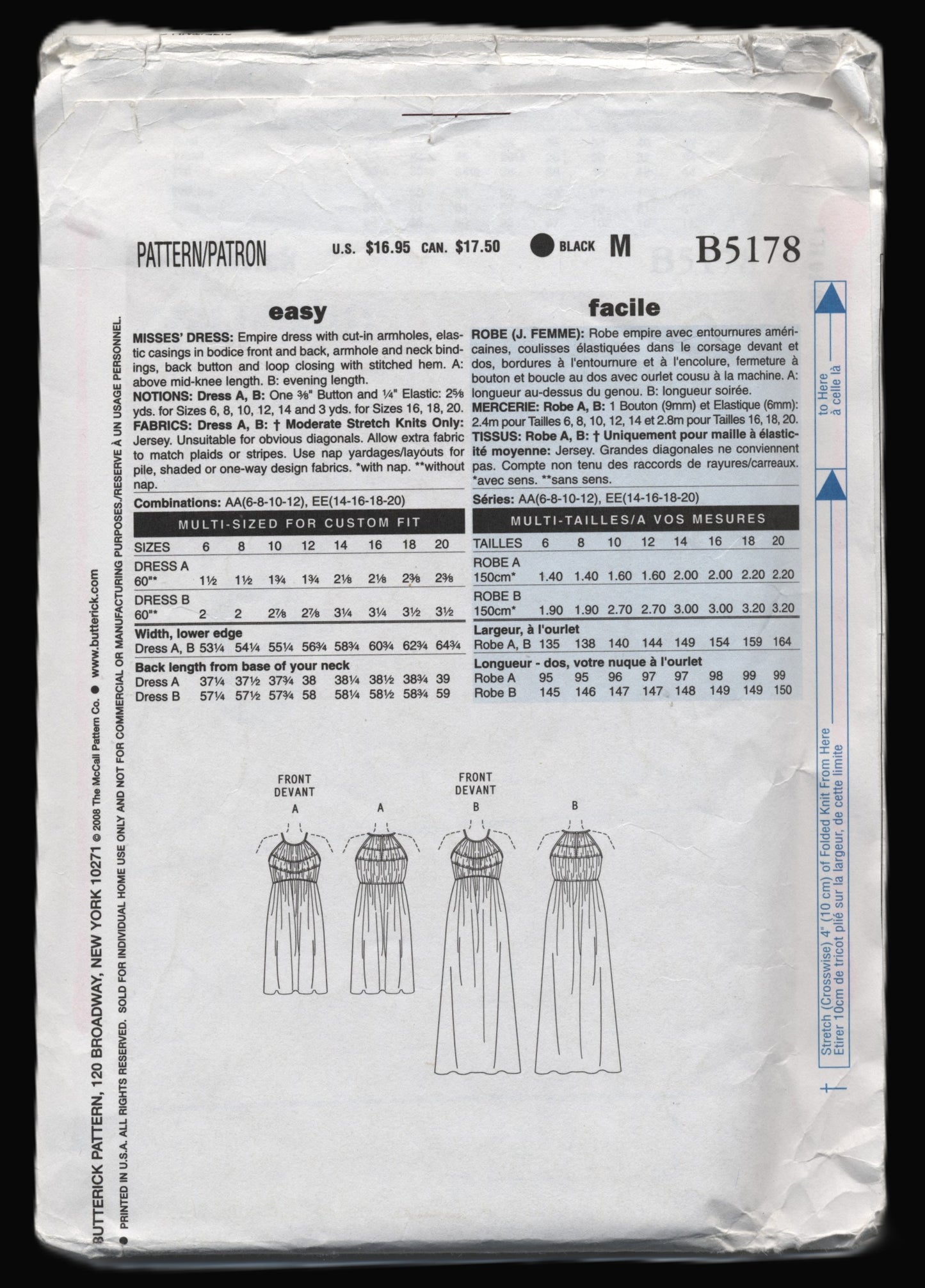 Butterick 5178 MUSE Misses Dresses Sewing Pattern UNCUT Size 14 16 18 20