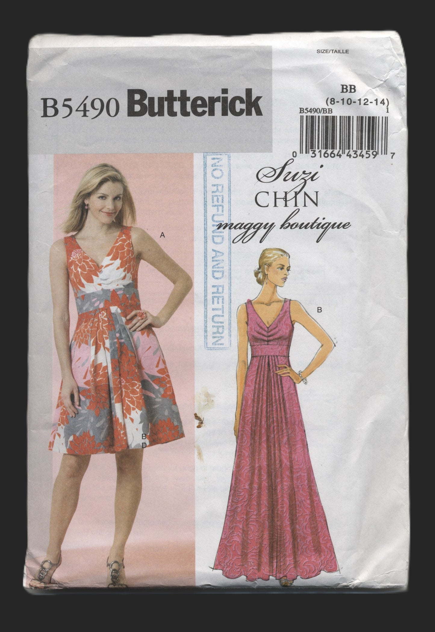 Butterick 5490 Maggy Boutique Misses Dresses Sewing Pattern UNCUT Size 8 10 12 14
