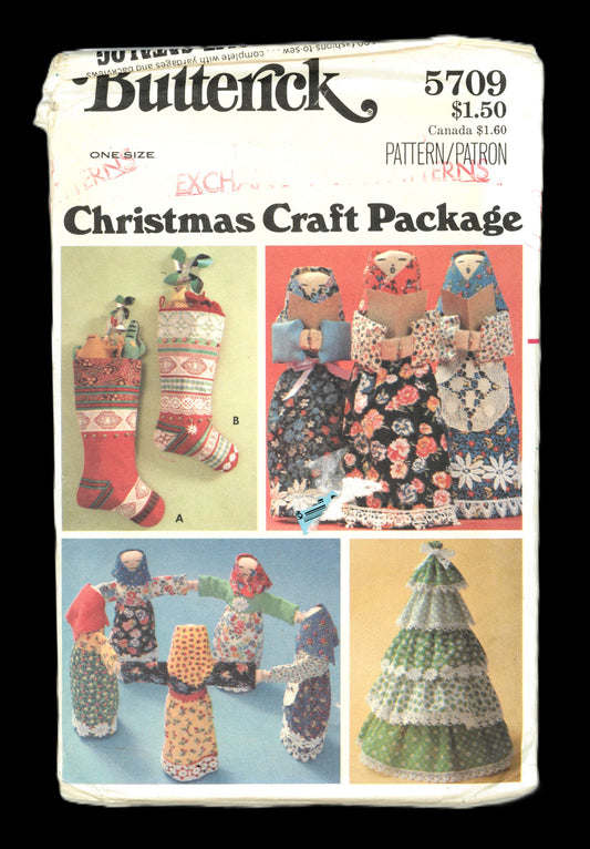 Butterick 5709 Christmas Folk Craft Package Sewing Pattern - UNCUT