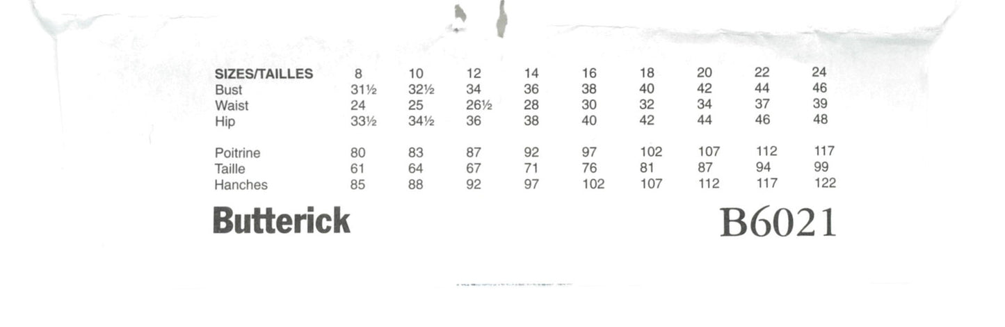 Butterick 6021 Misses Dress  and Belt Sewing Pattern - UNCUT - Size 8 10 12 14 16