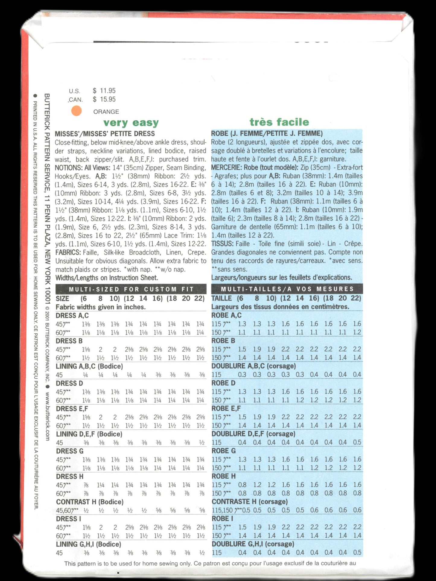 Butterick 6067 Misses / Misses Petite Dress Sewing Pattern UNCUT - Size 12 14 16