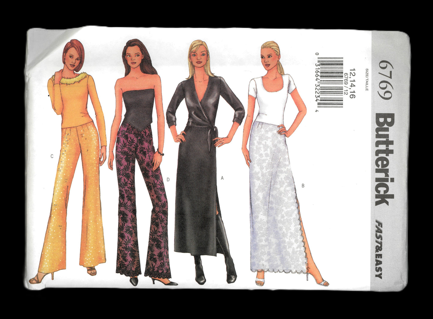 Butterick 6769 Misses / Misses Petite Skirt and Pants Sewing Pattern - UNCUT - Size 12 14 16