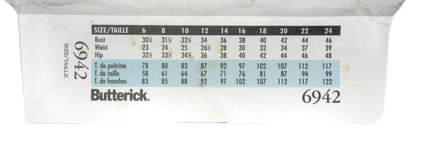 Butterick 6942 Misses / Misses Petite Jacket Top Skirt and Pants Sewing Pattern UNCUT Size 6 8 10