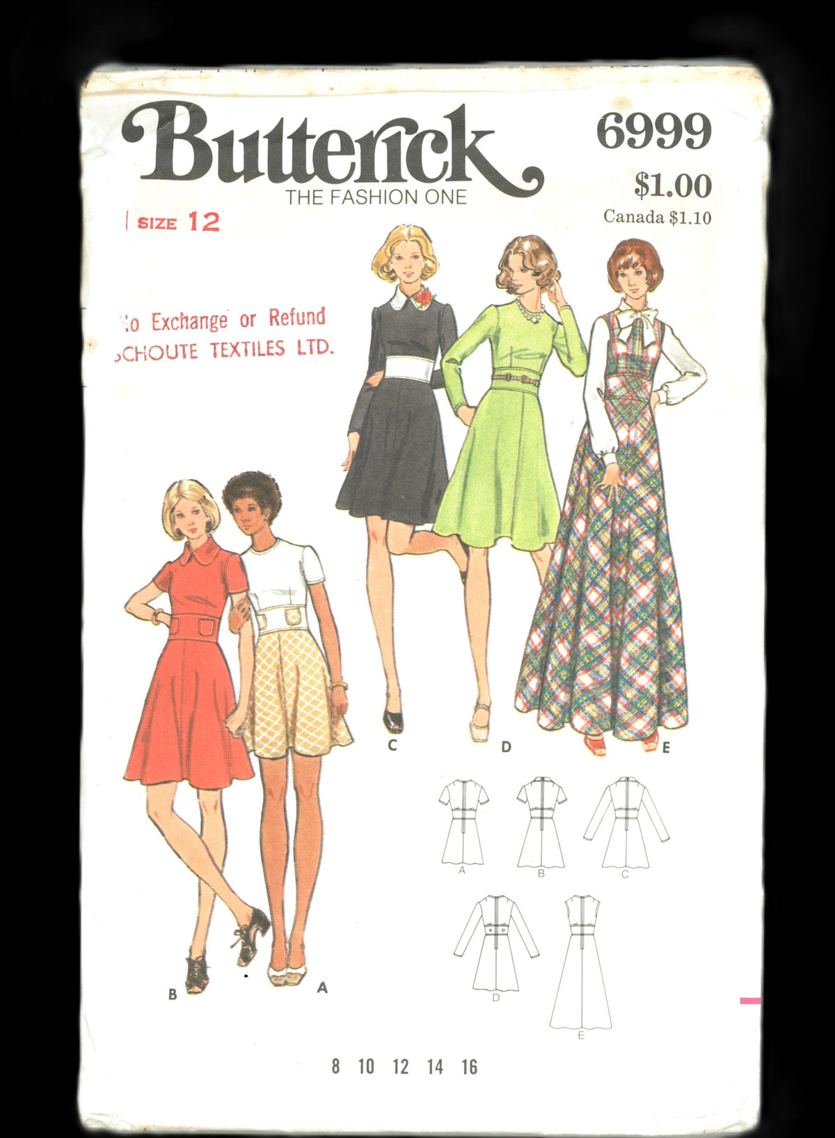 Butterick 6999 Misses Dress and Jumper Sewing Pattern - UNCUT - Size 10 or Size 12
