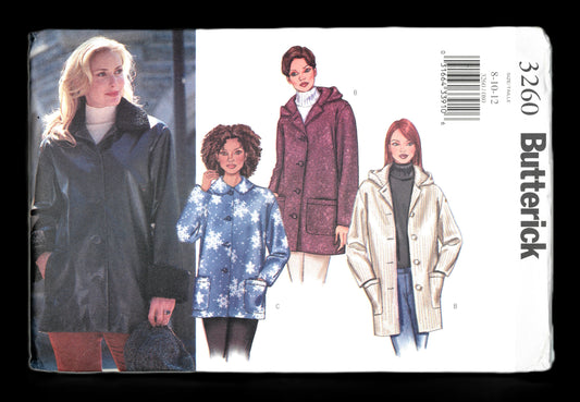Butterick 3260 Misses / Misses Petite Jacket Sewing Pattern - UNCUT - Size 8 10 12