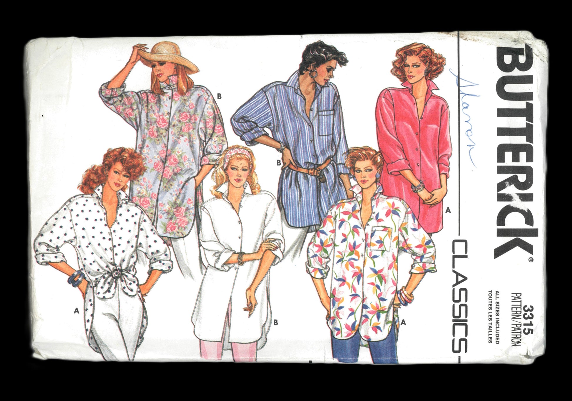 Butterick 3315 Misses Shirt Sewing Pattern UNCUT - Size S M L XL