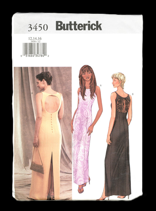 Butterick 3450 Misses Dress Sewing Pattern UNCUT Size 12 14 16