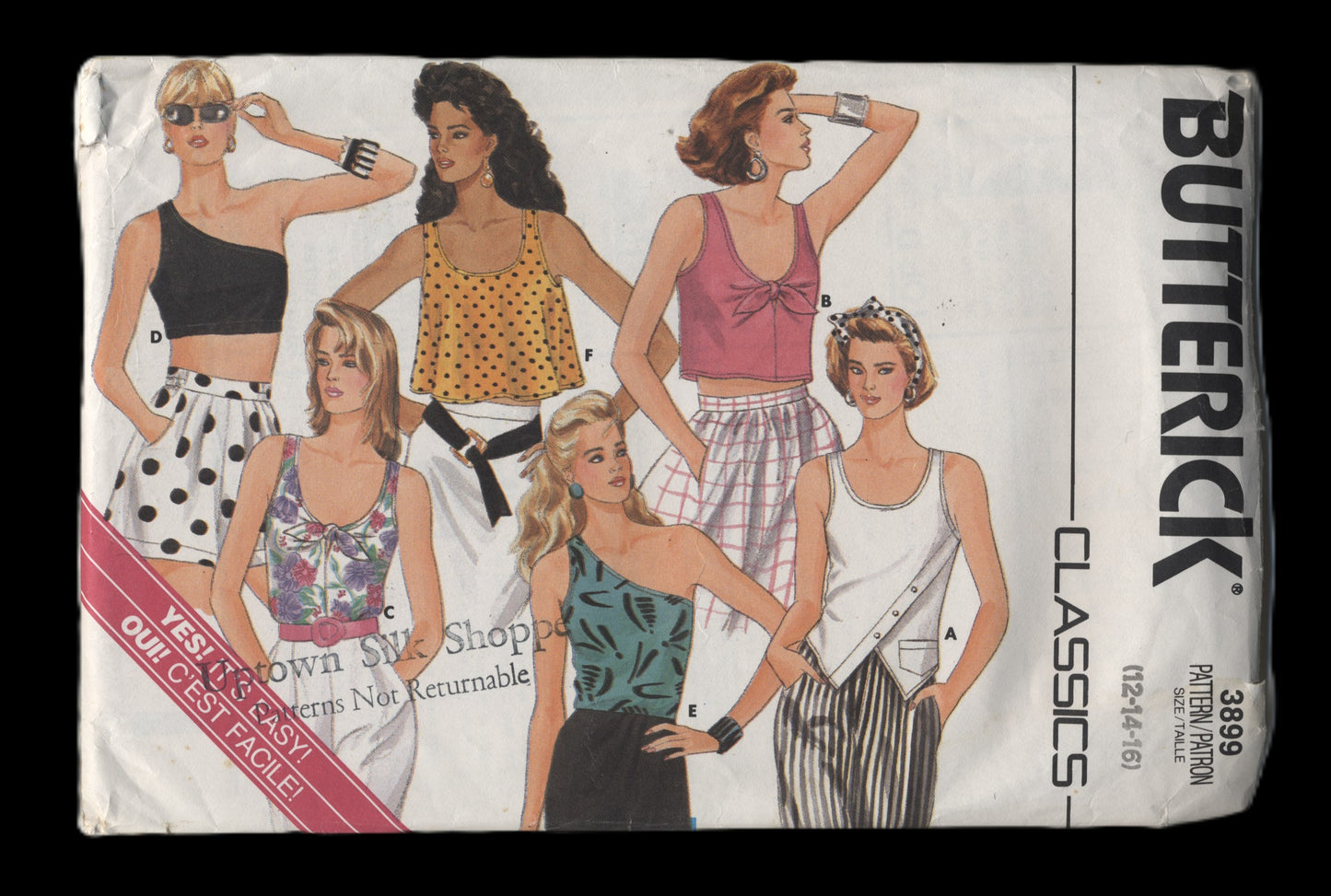 Butterick 3899 Misses Top Sewing Pattern UNCUT  Size 12 14 16