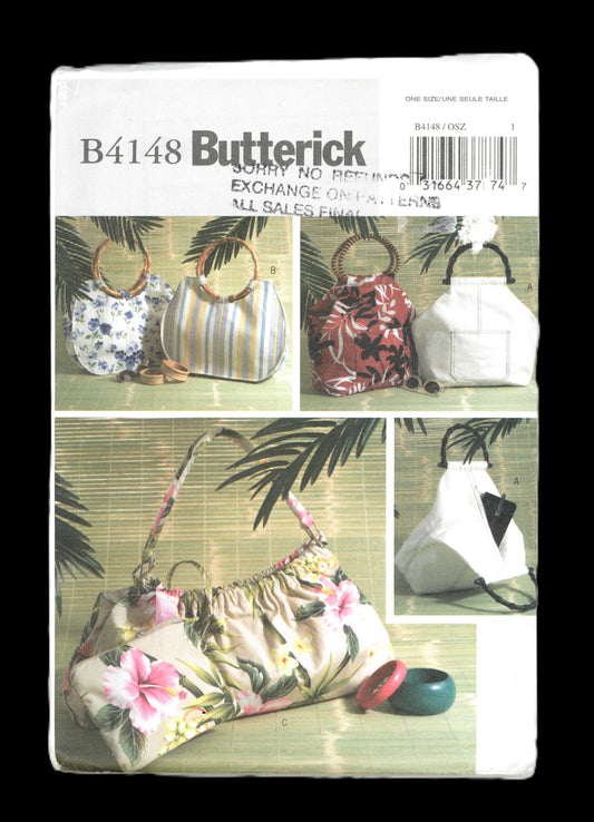 Butterick 4148 Handbags Sewing Pattern - UNCUT