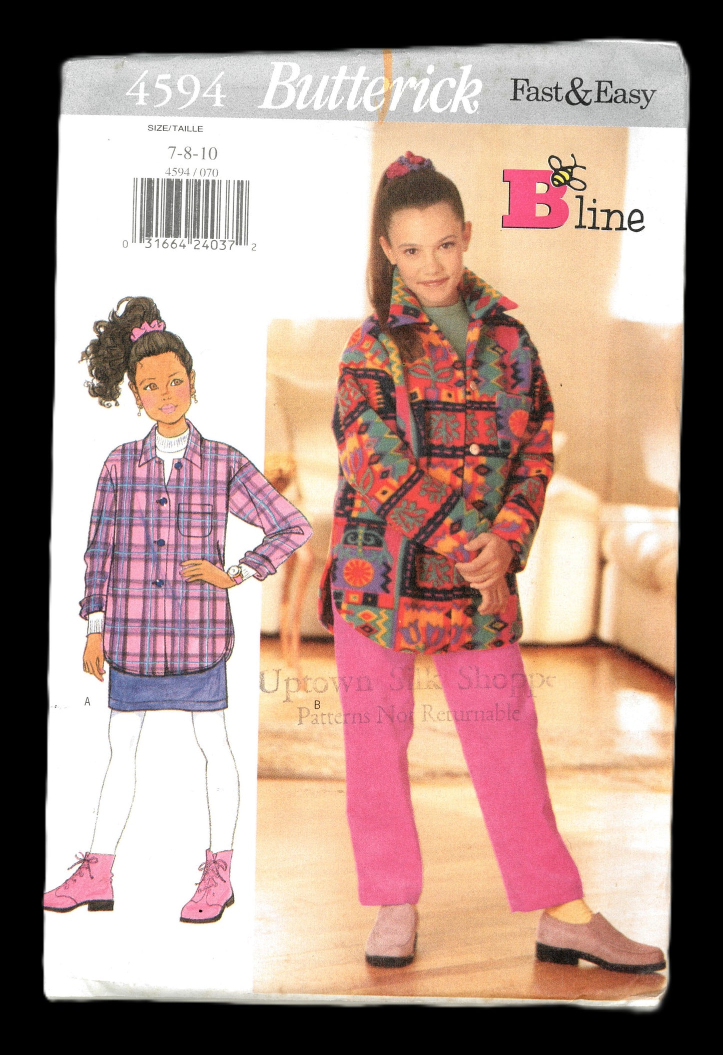 Butterick 4594 Girls Top Skirt and Pants Sewing Pattern UNCUT Size 7 8 10