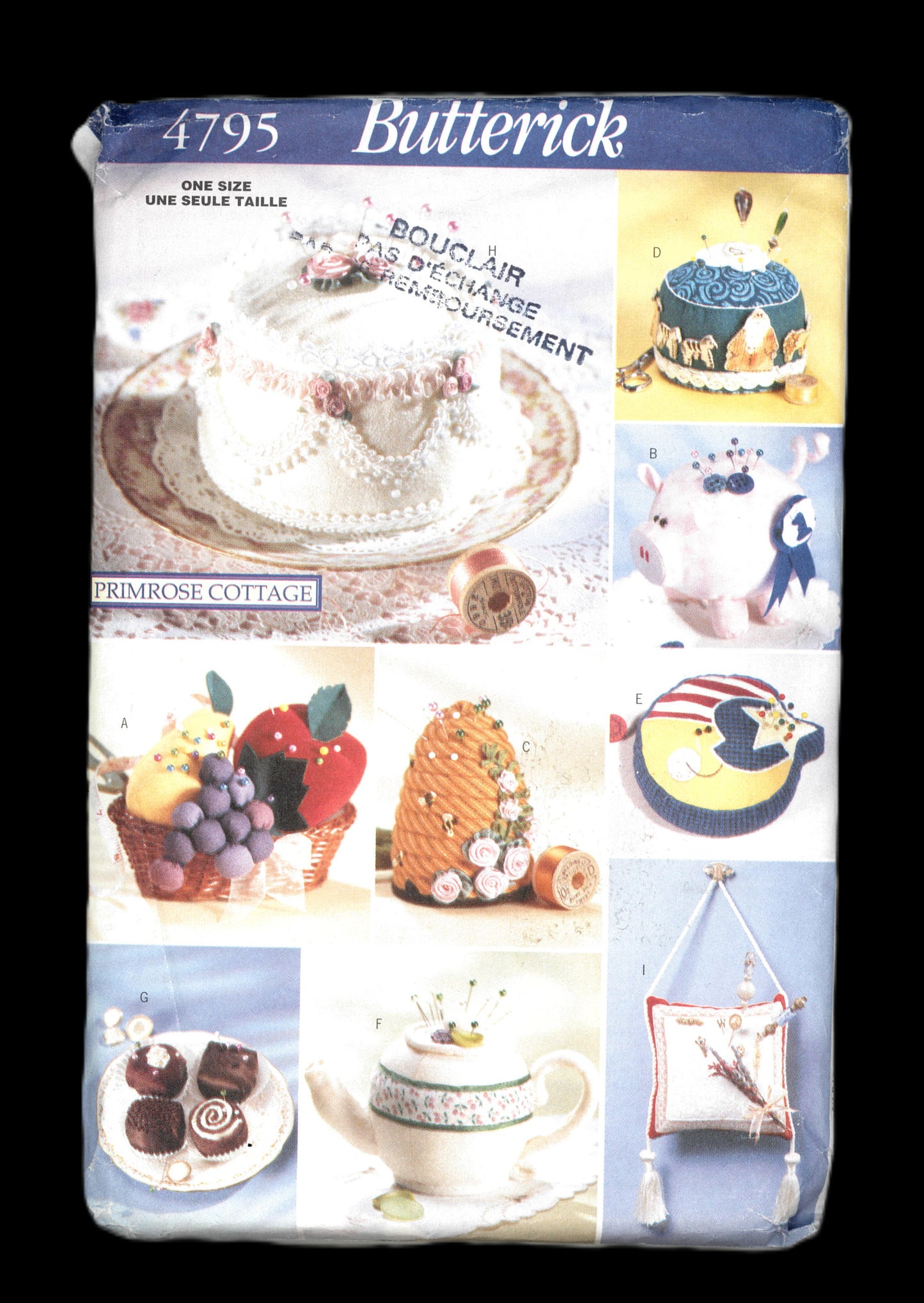 Butterick 4795 Pin Cushions Sewing Pattern - UNCUT