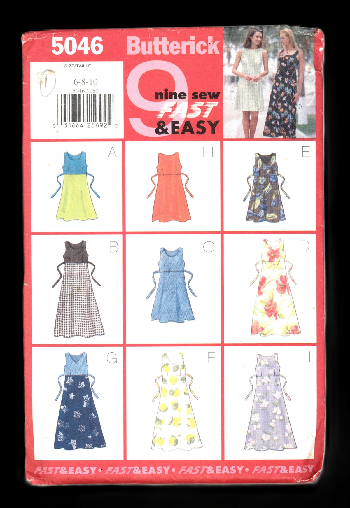 Butterick 5046 Misses / Misses Petite Dress Sewing Pattern - UNCUT - Size 6 8 10