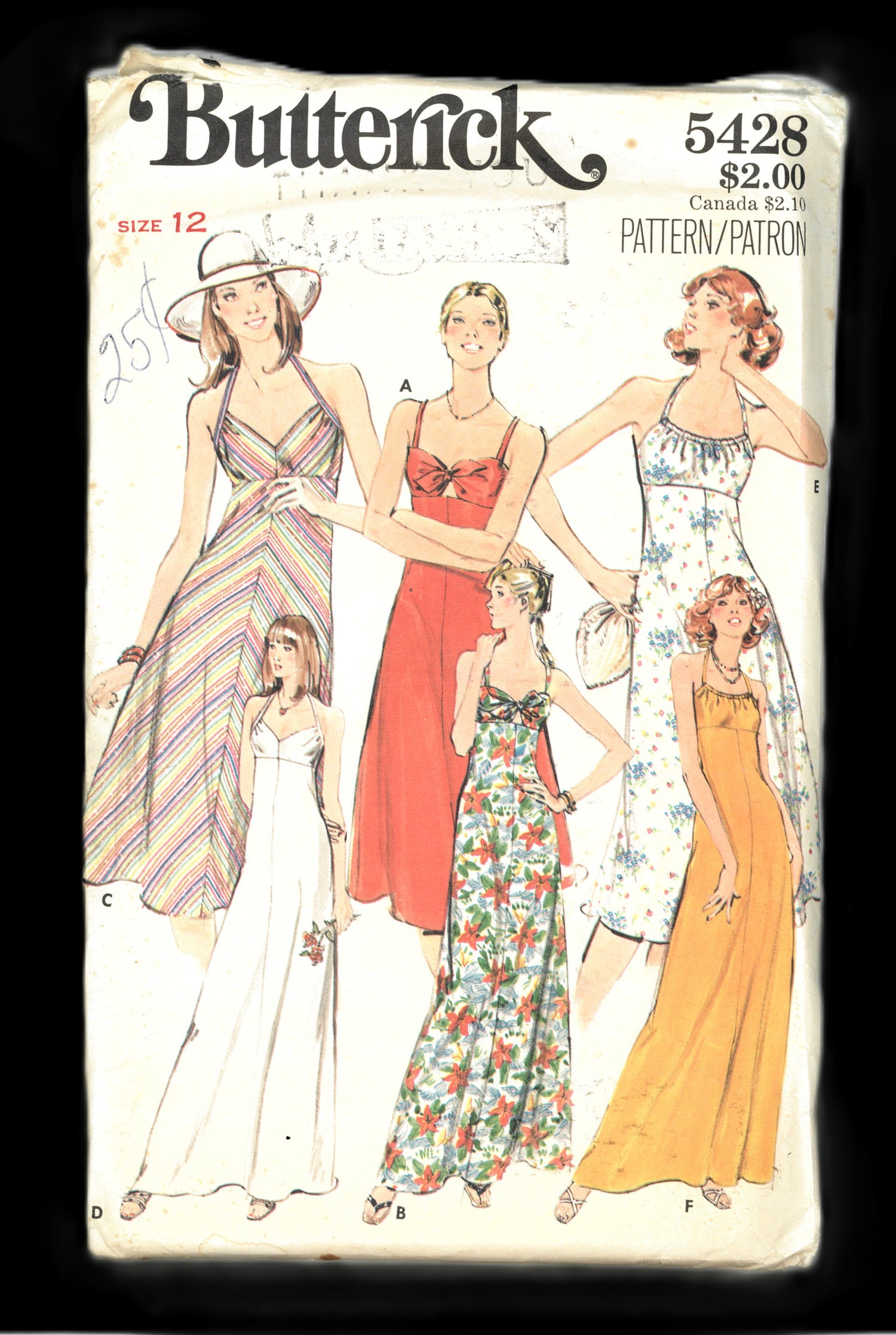 Butterick 5428 Misses Dress Sewing Pattern UNCUT Size 12