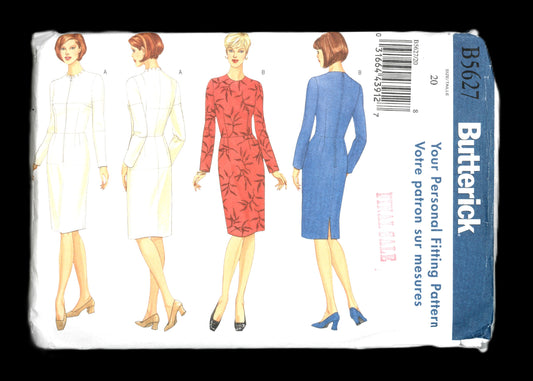 Butterick 5627 Misses Fitting Shell and Dress Sewing Pattern UNCUT Size 20