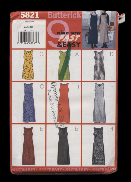 Butterick 5821 Misses / Misses Petite Jumper Sewing Pattern - UNCUT - Size 6 8 10