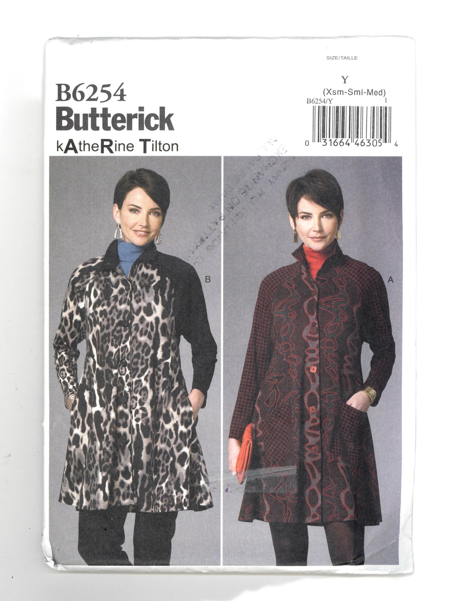 Butterick 6254 Katherine Tilton Misses Coat Dress Sewing Pattern - UNCUT - Size Xsm Sml Med