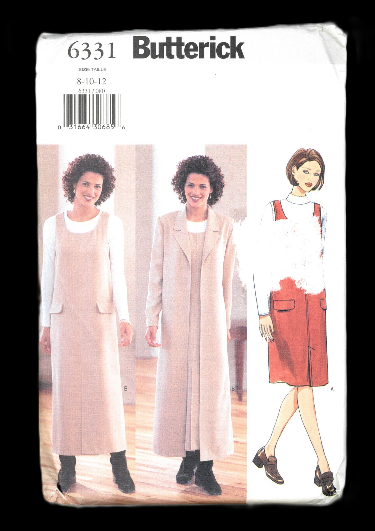 Butterick 6331 Misses / Misses Petite Duster and Jumper Sewing Pattern - UNCUT - Size 8 10 12