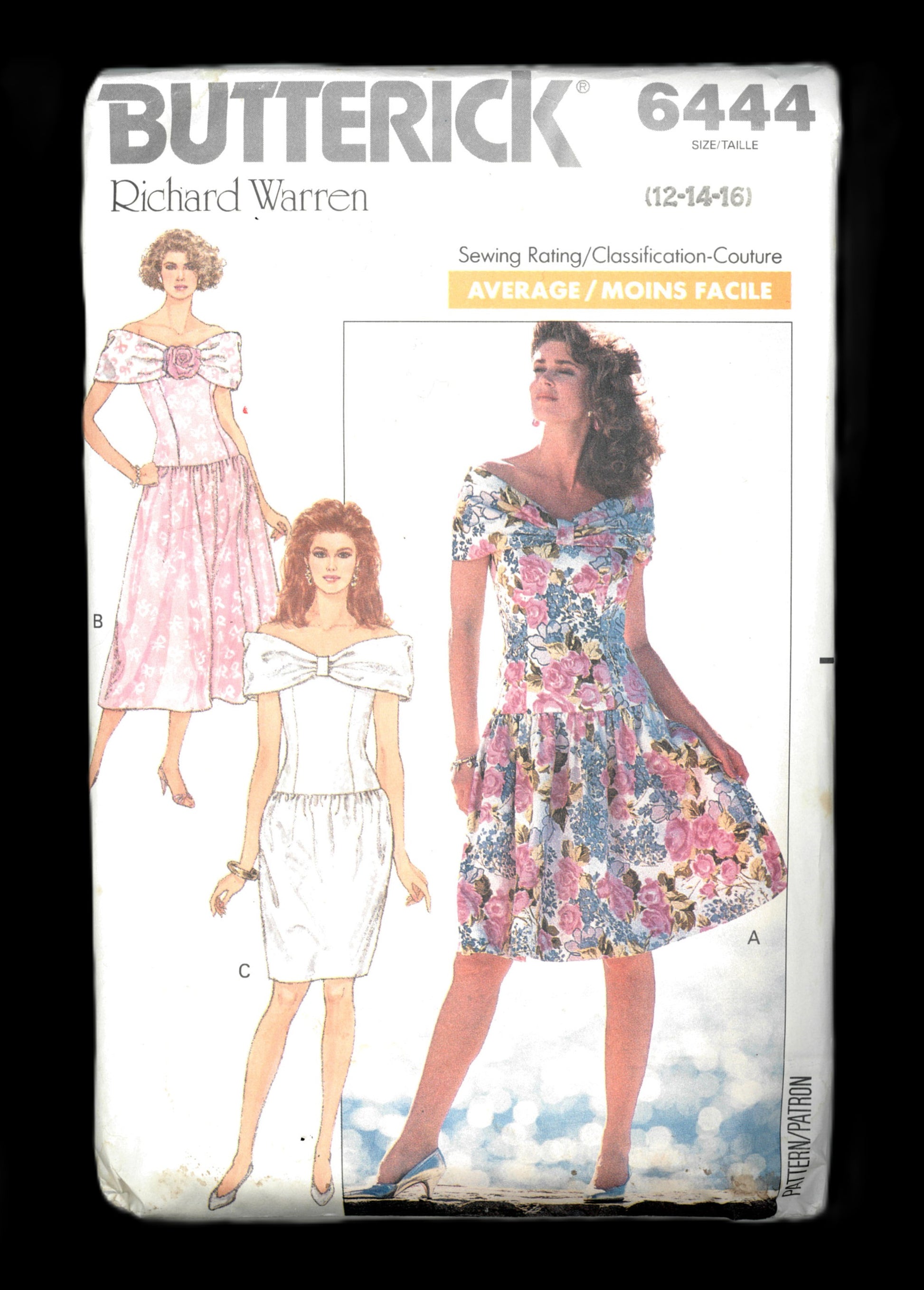 Butterick 6444 Misses Dress Sewing Pattern UNCUT Size 12 14 16