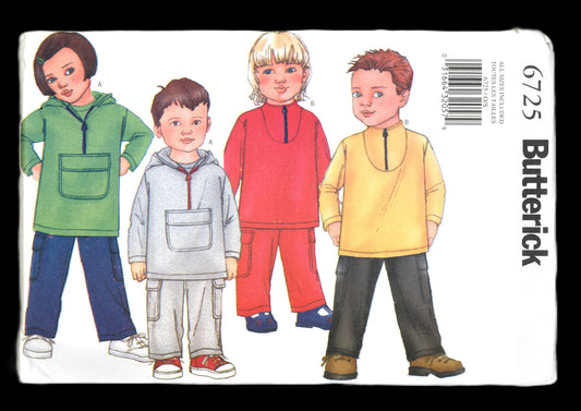 Butterick 6725 Toddlers Top and Pants Sewing Pattern - UNCUT - Size 1 2 3 4