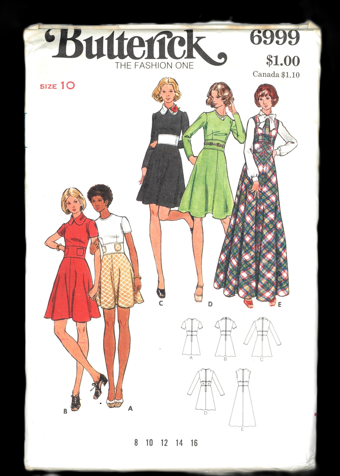Butterick 6999 Misses Dress and Jumper Sewing Pattern - UNCUT - Size 10 or Size 12
