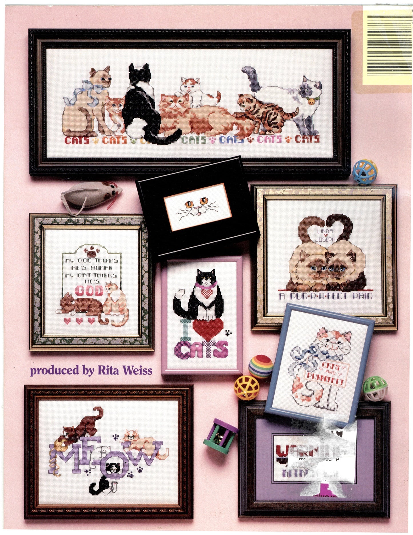 Cat Purr-sonalities Cross Stitch Pattern Booklet - American School of Needlework 3588