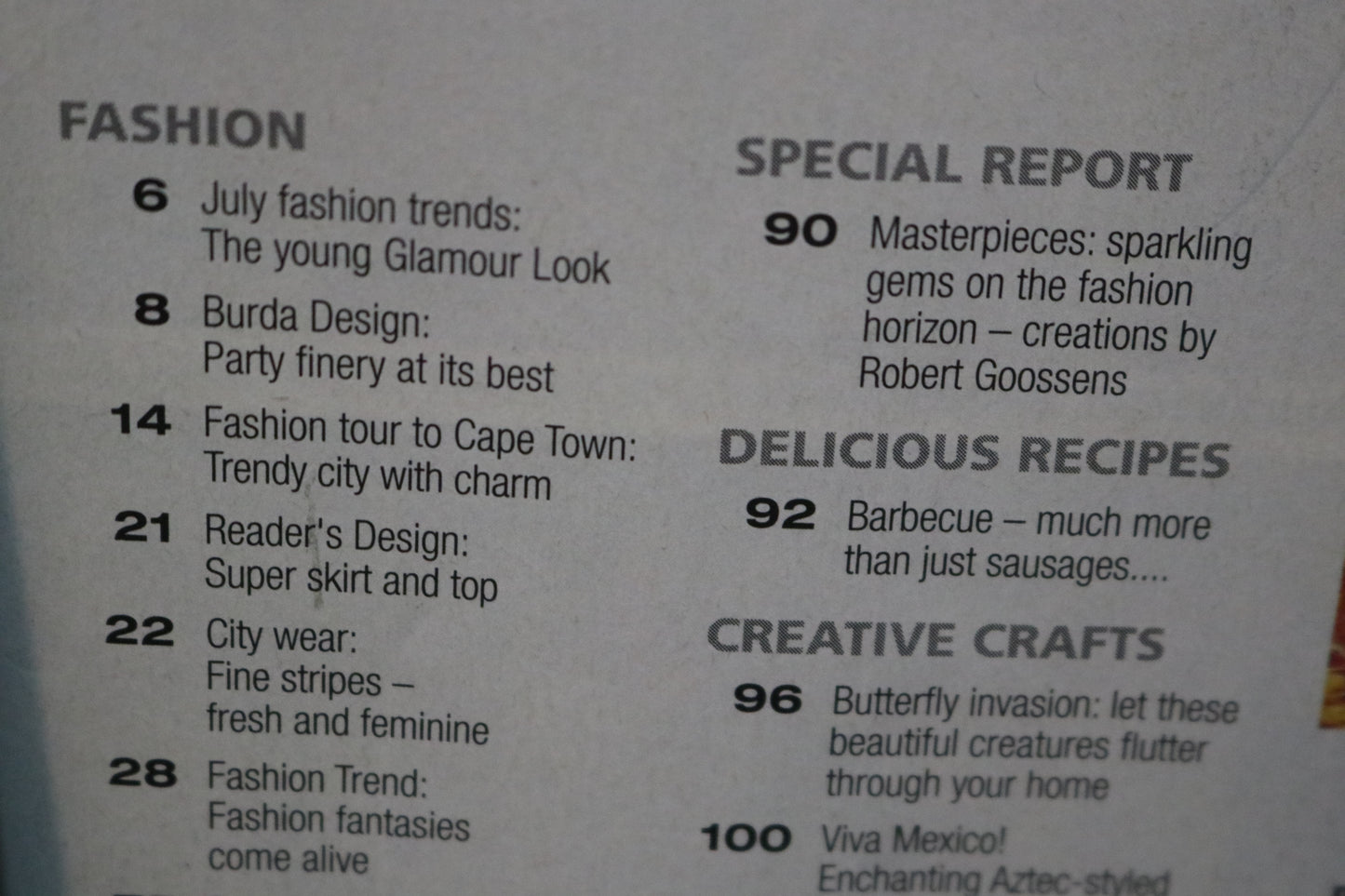 July 2000 Burda A World of Fashion Sewing Magazine