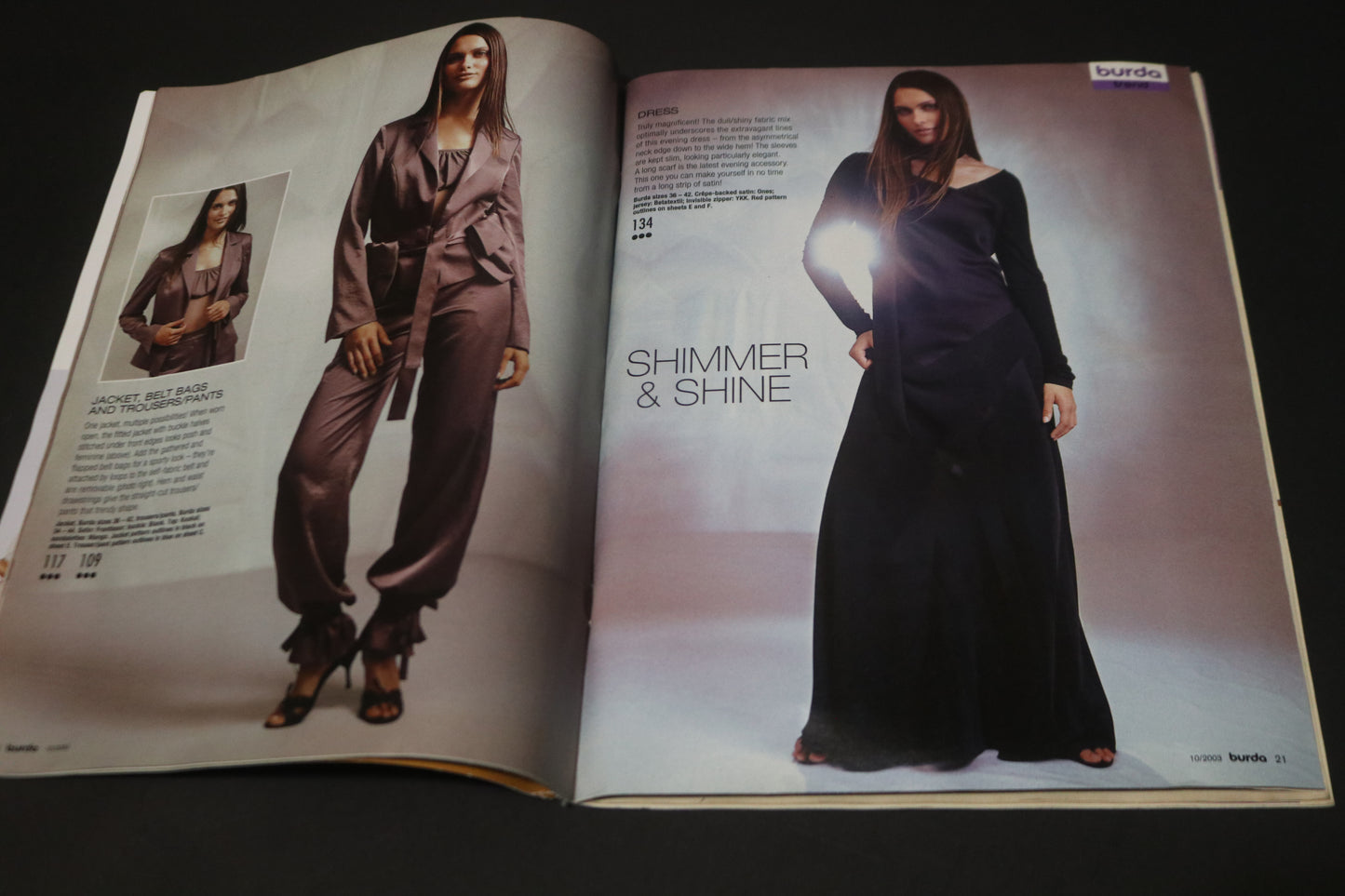 October 2003 Burda A World of Fashion Sewing Magazine