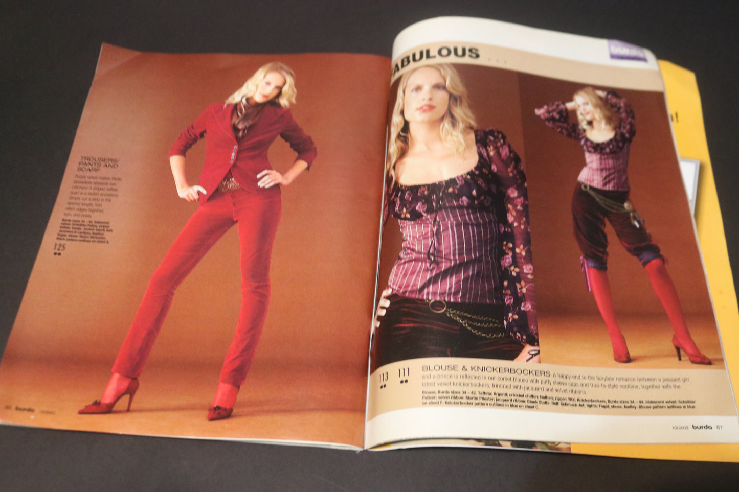 October 2003 Burda A World of Fashion Sewing Magazine