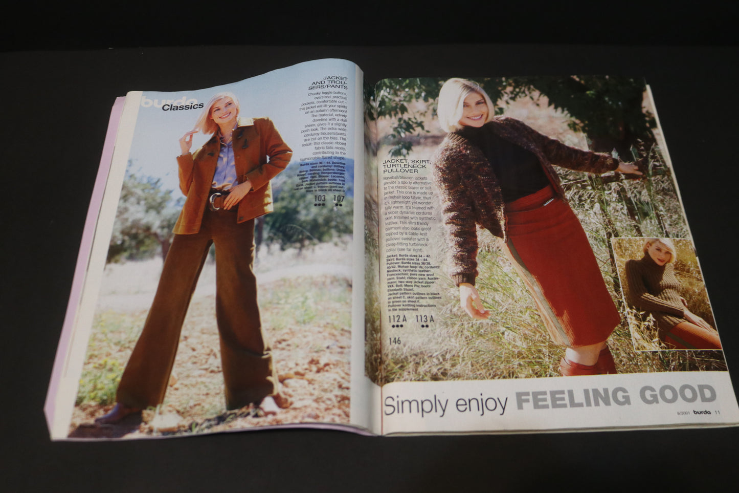 September 2001 Burda A World of Fashion Sewing Magazine