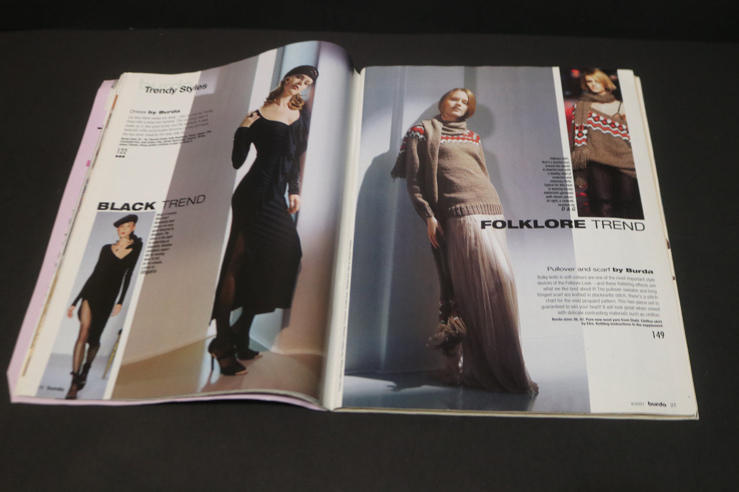 September 2001 Burda A World of Fashion Sewing Magazine