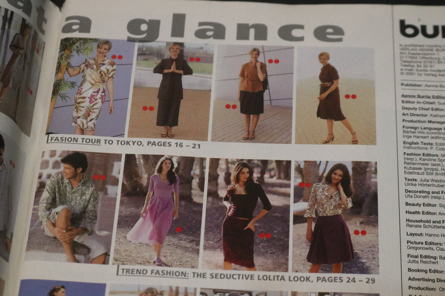 February 2001 Burda A World of Fashion Sewing Magazine