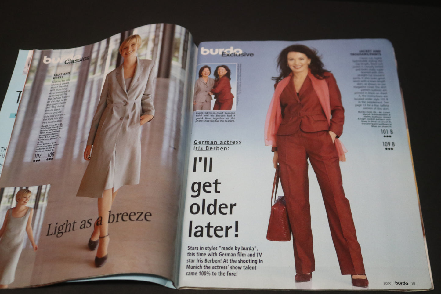 February 2001 Burda A World of Fashion Sewing Magazine