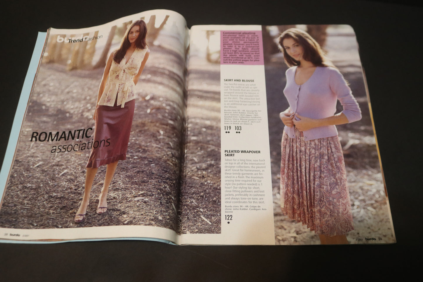 February 2001 Burda A World of Fashion Sewing Magazine